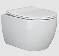 Подвесной унитаз Ceramicanova Play CN3001 37*49 Rimless безободковый с крышкой-сиденьем микролифт Slim