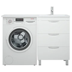 Тумба с раковиной Corozo Алиот 120 напольная для установки над стиральной машиной R