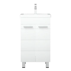 Тумба с раковиной Corozo Денвер 50 белый глянец