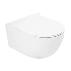 Подвесной унитаз Cezares Molveno 36*54 безободковый с крышкой-сиденьем микролифт Slim