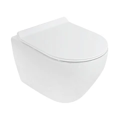 Подвесной унитаз Cezares Stylus 37*50,5 безободковый с крышкой-сиденьем микролифт Slim