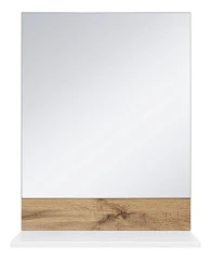 Зеркало Misty Адриана 55 белое/светлое дерево с полкой