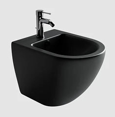 Подвесное биде Ceramicanova Metropol 36*57 черное матовое