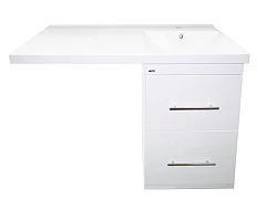 Тумба с раковиной Misty Мексика 105 R под стиральную машину белая