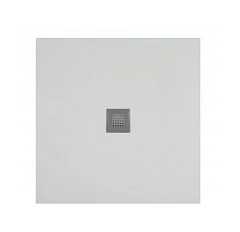 Душевой поддон Aquanet Pleasure NEW 001G 90х90х3 крышка из нерж, без сифона, серый камень