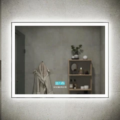Зеркало Sancos City 90*70 с подсветкой и многофункциональной панелью