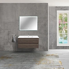 Тумба с раковиной Vincea Gio 100 дуб темный