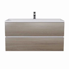 Тумба с раковиной Uperwood Barsa 100 белая/дуб сонома