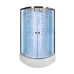 Душевая кабина Deto EM2790 90х90х210 с контурной подсветкой и гидромассажем без крыши