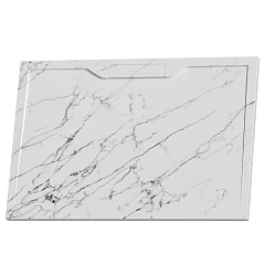 Душевой поддон RGW STE-108MW 100*80*3,5 белый мрамор