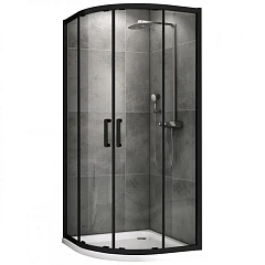 Душевой уголок ABBER Schwarzer Diamant AG01080B 80*80*209 с поддоном 80*80*14