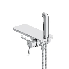 Гигиенический душ со смесителем Damixa Jupiter 773500001 скрытый монтаж с полочкой хром