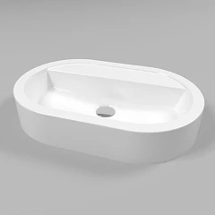 Накладная раковина Whitecross Malachite C 55*35 белая глянцевая