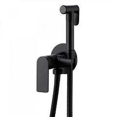 Гигиенический душ со смесителем ABBER Weiss Insel AF8025B скрытый монтаж черный матовый