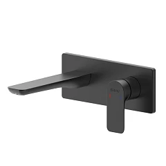 Смеситель Black & White Universe UK8306B для раковины скрытый монтаж черный матовый