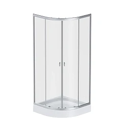 Душевой уголок AM.PM X-Joy Twin Slide 80*80*195 профиль матовый хром с поддоном