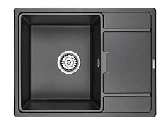 Кухонная мойка Paulmark Flugen PM216550-BL 65*50 с крылом черная