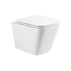 Подвесной унитаз BelBagno Ardente-Tor BB520CH-TOR 34,5*49 безободковый с системой смыва "Торнадо" с крышкой-сиденьем BB2322SC