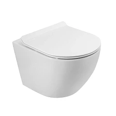 Подвесной унитаз BelBagno Sfera-Tor BB046CH-TOR 36*50 безободковый с системой смыва "Торнадо" с крышкой-сиденьем микролифт BB2111SC