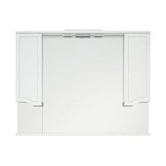 Зеркало-шкаф Corozo Мирра 105 с подсветкой белый глянец