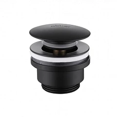 Донный клапан ABBER AF0011B без перелива, черный матовый