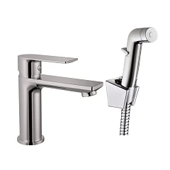 Смеситель Haiba HB12505 для раковины с гигиеническим душем хром