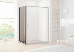 Душевая боковая стенка Aquanet Pleasure Evo AE65-F90-BT 90 для двери, черн.анод./прозр. Easy Clean