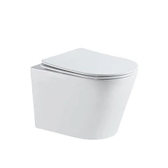 Подвесной унитаз Vincea Piatti VT1-11T 35,5*51,5 с системой смыва Торнадо с крышкой-сиденьем микролифт Slim