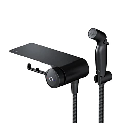 Гигиенический душ со смесителем AM.PM X-Joy F0H85A822 с полочкой черный матовый