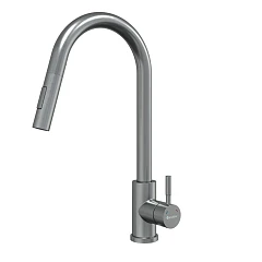 Смеситель Knotlor StreamLine SS-09 для кухни с выдвижным изливом сатин