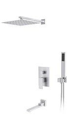 Душевой комплект DQ Bayern Liszt DA1515608A04 с изливом матовый белый