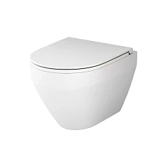 Подвесной унитаз AM.PM Spirit 36,5*48,5 безободковый с крышкой-сиденьем микролифт (нарушена упаковка)