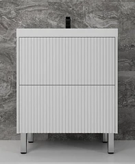 Тумба с раковиной Style Line Стокгольм 70 напольная белый рифленый софт