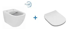 Промо-комплект Ideal Standard Подвесной унитаз Tesi RimLS+ 36,5*53,5 безободковый + крышка-сиденье Tesi микролифт