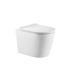 Подвесной унитаз Triton-Pro Verso VO-0832 36,5*52 безободковый с крышкой-сиденьем микролифт Slim