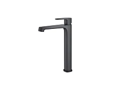 Смеситель Aquatek Оберон AQ1204MB для раковины без донного клапана, матовый черный