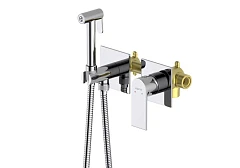 Гигиенический душ со смесителем Лира AQ1420CR скрытый монтаж хром