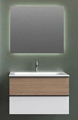 Комплект мебели Sancos Delta 80 дуб светлый/белый (раковина Element CN7012)