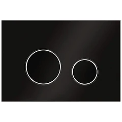 Смывная клавиша KKPol M11 V1 SPP/146/0/K (350/PPC/140-00-A0) черный/хром/черный матовый