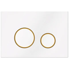 Смывная клавиша KKPol M11 V4 SPP/042/0/K (350/PPB/042-00-06) белый/золото мат./белый