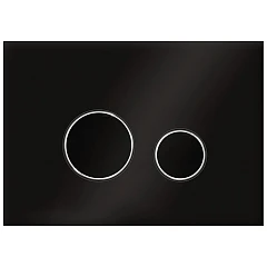 Смывная клавиша KKPol Vitrum Grande V1 Orbis SPP/163/0/K (350/PPC/182-00-00) стекло, черн/хром/черн