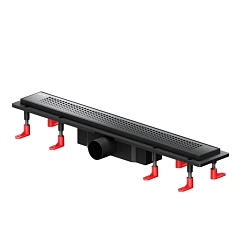 Душевой лоток AM.PM PrimeFlow 600 мм с дизайн-решеткой Cut Gradient черный матовый