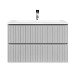 Тумба под раковину Raval Coste 80 подвесная светло-серая