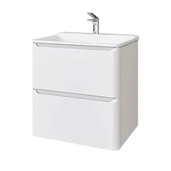 Тумба под раковину Raval Welto 60 подвесная 2 ящика белый глянец