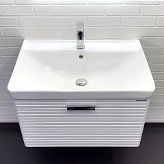 Тумба с раковиной Comforty Танжер 70П белый матовый (раковина Comforty 4470)