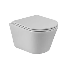 Подвесной унитаз Cezares Liner 36*53 безободковый с крышкой-сиденьем микролифт