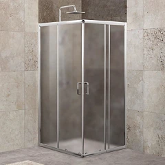 Душевой уголок BelBagno Unique UNIQUE-A-2-85/100-P-Cr 85-100*85-100*190 рифленое стекло без поддона