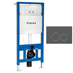 Система инсталляции для унитазов Vincea VIS-601 + кнопка вороненая сталь