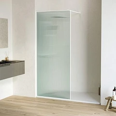 Душевая перегородка RGW Walk-in WA-08-W 90*195 стекло рифленое профиль белый без поддона