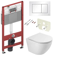 Комплект инсталляции Tece Base 2.0 Now + Sfera tor клавиша белая